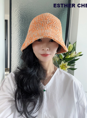 {是花}高级感简约水桶帽加大