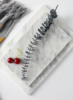 北欧天然大理石首饰收纳烘焙摆件