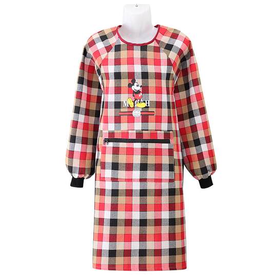 Apron for home kitchen reverse-wearing long-sleeved blouse for adults and ladies cute new fashion cooking protective clothing