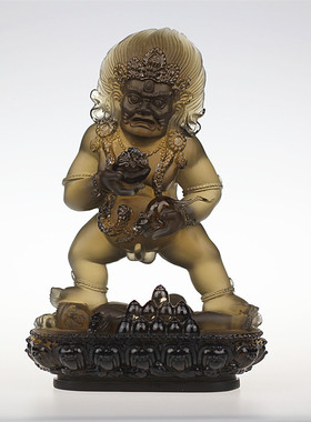 古法琉璃财神爷佛像书房开业礼品