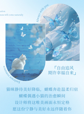 2026新款猫咪蝴蝶纯银手链送女生