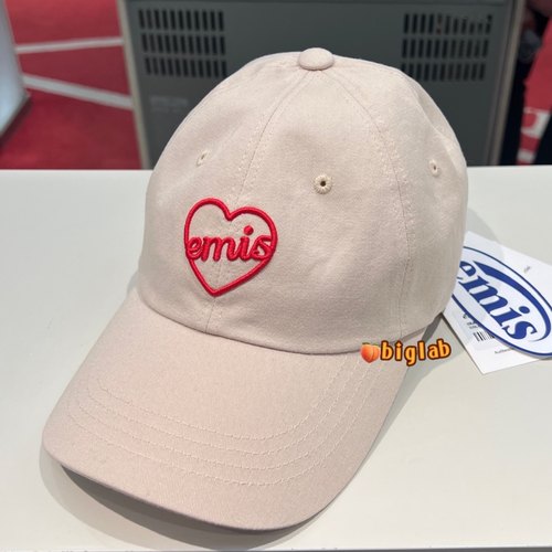 韩国正品emis帽子爱心字母刺绣鸭舌棒球帽显脸小遮阳帽男女鸭舌帽 - 图2