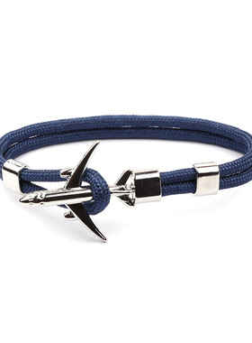 欧美风饰品船锚银色手绳