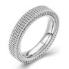 Jewelry Double Layer Mesh Hollow Titanium Steel Ring