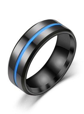 欧美风黑色滴油大气戒指