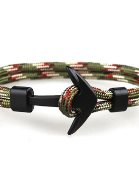 船锚伞绳黑色手链