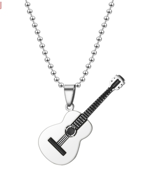 欧美音乐吉他礼物情侣吊坠项链