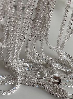 百搭意大利小众银波光项链素链