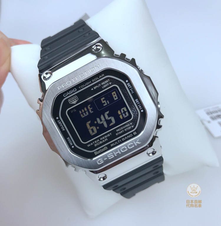 B5000 9 B5000GD GMW 1 B5000GD GMW 金属方块反显电波男表 卡西欧 B5000 9 B5000GD GMW 1 B5000GD GMW 金属方块反显电波男表 卡西欧