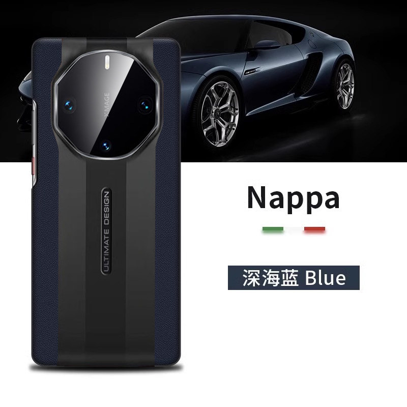 适用于华为保时捷mate60RS手机壳50rs纳帕真皮新款华为mate40rs典藏60rs非凡大师保护套男款全包防摔商务高档
