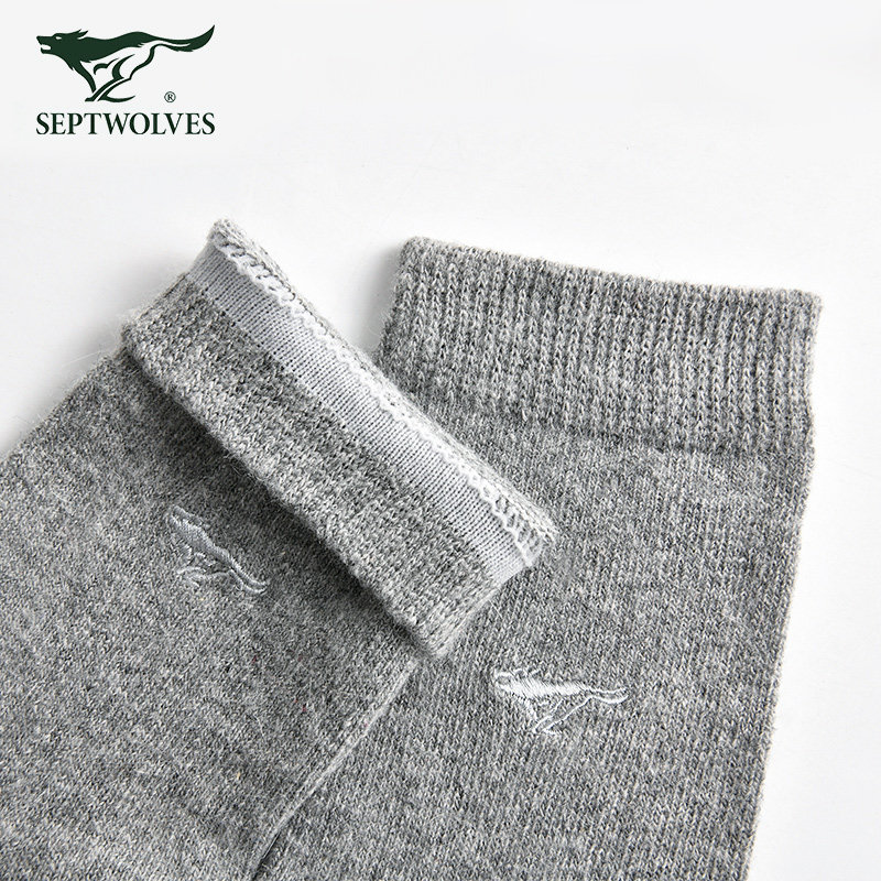 七匹狼男士秋冬羊毛毛绒休闲袜 盛旺服饰短袜/打底袜/丝袜/美腿袜