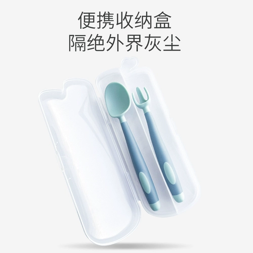 Детская ложка для еды для тренировок, посуда для кормления, детский комплект для прикорма