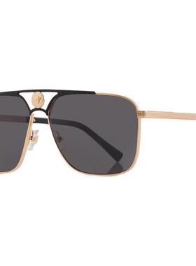 代购Versace范思哲男士太阳镜防紫外线灰色镜片非偏光大框