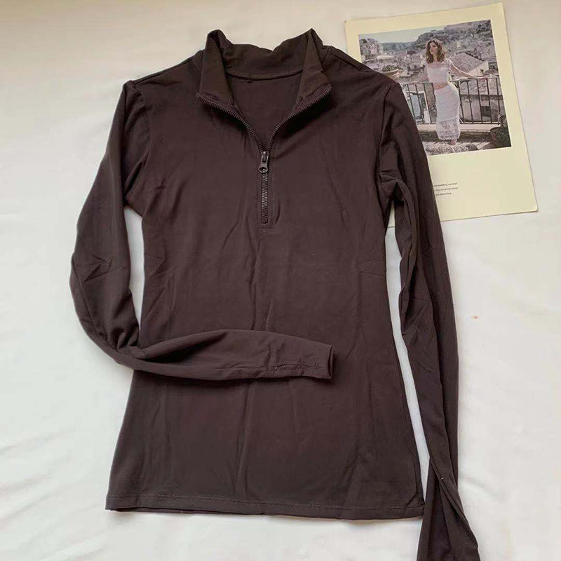 透气立领运动上衣女长袖磨毛户外休闲跑步训练半拉链瑜伽健身衣,淘宝优惠券,粉丝福利购,淘宝优惠卷