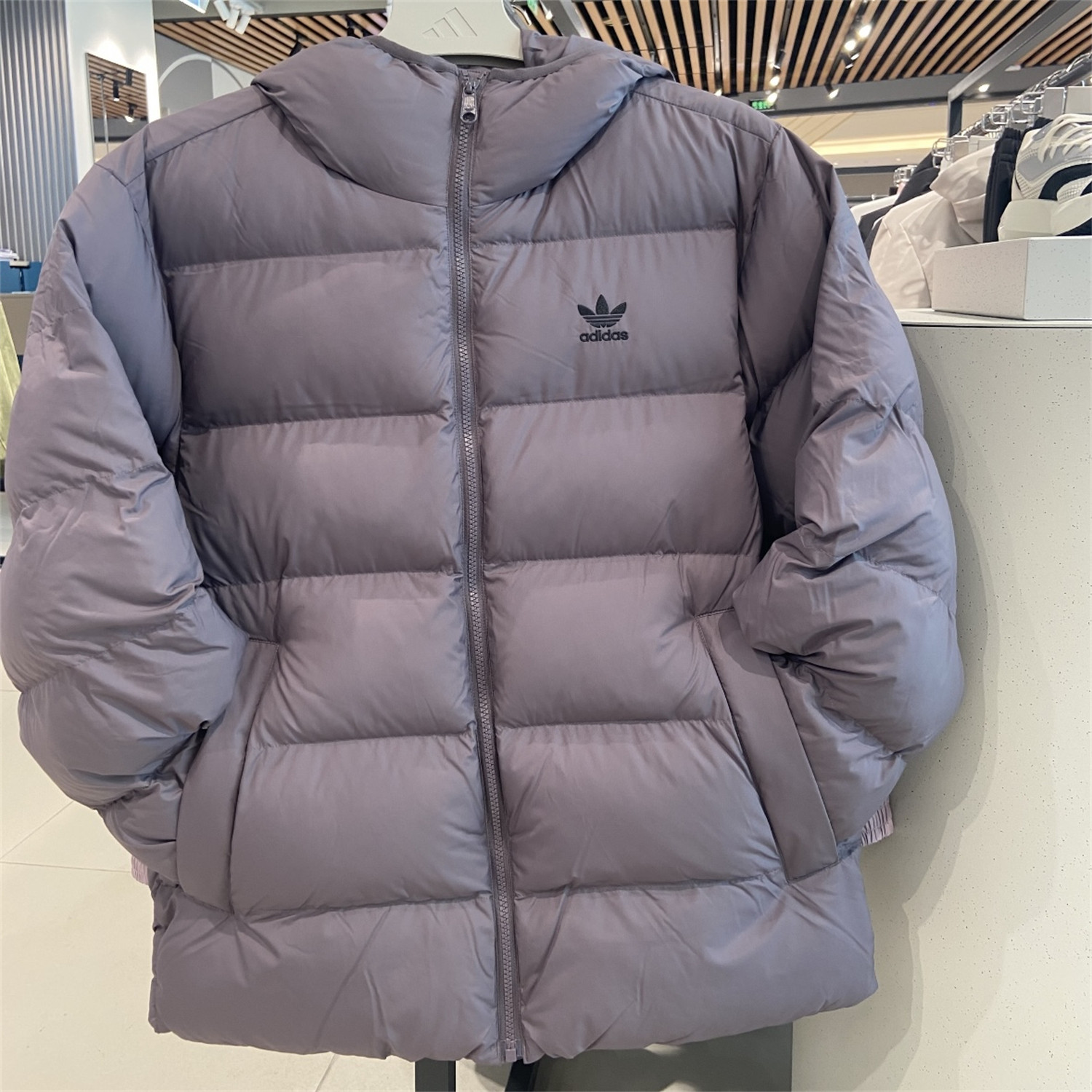 Adidas三叶草 男女运动休闲潮流宽松连帽棉服外套 JX4122 JX4123,淘宝优惠券,粉丝福利购,淘宝优惠卷