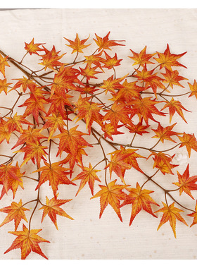 装饰仿真七星枫叶 家居摆件婚庆配叶子影楼摄影 仿真植物枫叶造景