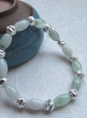 天然玉石路路通手链冰