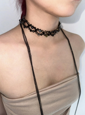 流苏复古手工珠串项链