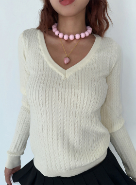 atmshop少女可爱粉色大圆珠珠串草莓吊坠项链韩系时髦叠戴锁骨链