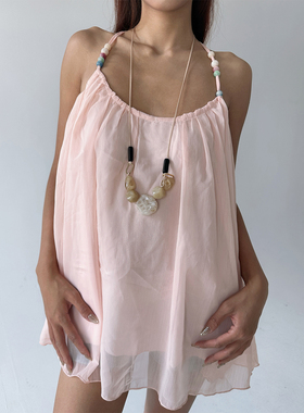 atmshop波西米亚异形亚克力吊坠长项链民族复古可抽拉气质毛衣链