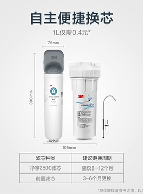 3M净水器家用直饮DWS2500-CN