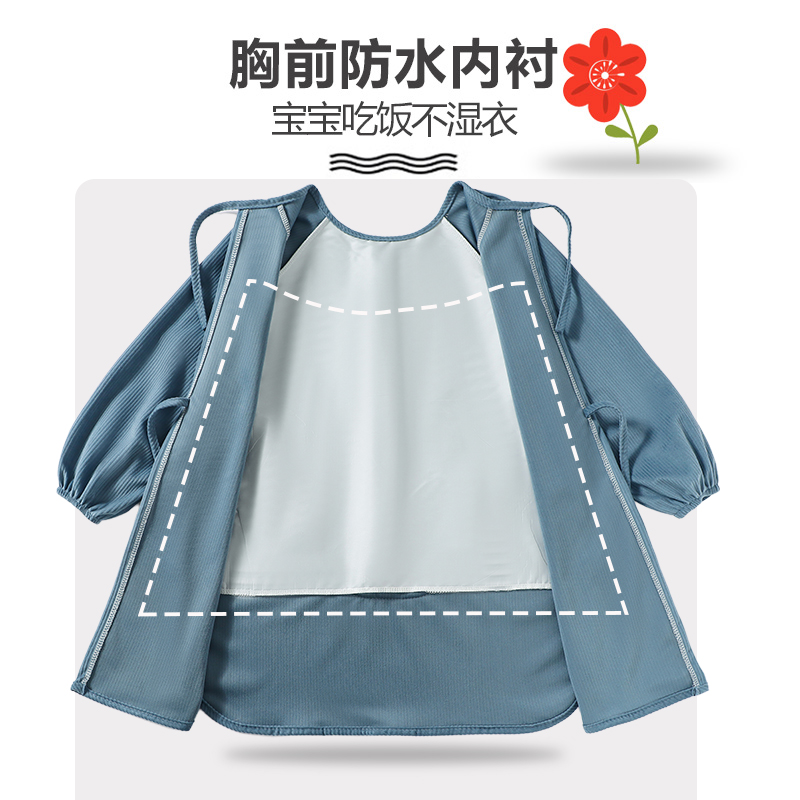 Genuine Peppa Pig baby smock autumn and winter outer wear for middle and large children apron children's bib down jacket anti-dirty coat