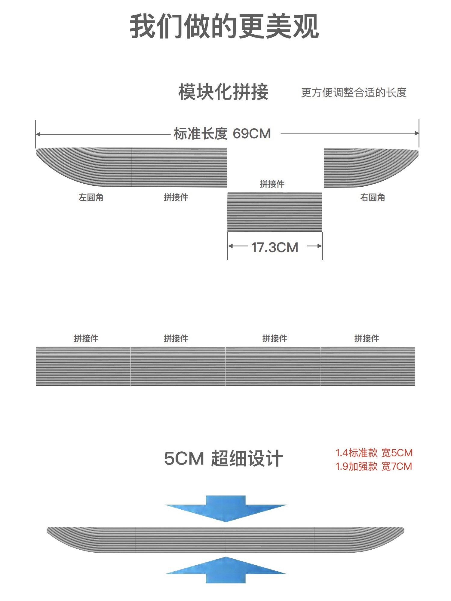 适用云鲸石头科沃斯米家扫地机器人爬坡垫门槛条上坡道台阶斜坡条 - 图0