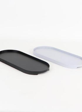 黑白色展示盘纳盘金属圆盘托盘