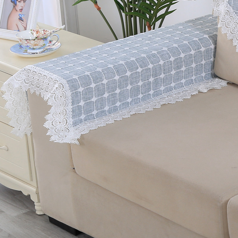 棉麻沙发靠背巾沙发巾扶手巾防尘盖布多用方巾四季通用简约格子,淘宝优惠券,粉丝福利购,淘宝优惠卷