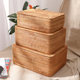 Purely handmade original ecological rattan storage basket desktop Chinese style