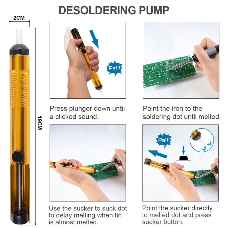 110V/220V电烙铁万用表套件烙铁工具包套装60W汉崎恒温电烙铁可调