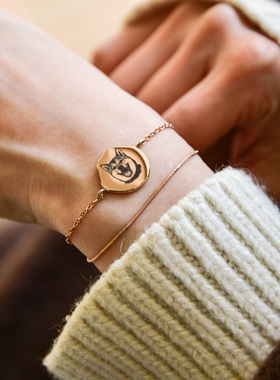 定制手链刻宠物猫狗图案情侣朋友