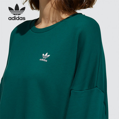 Adidas/阿迪达斯正品三叶草秋季女子休闲运动套头卫衣卫衣 GR1390 - 图1