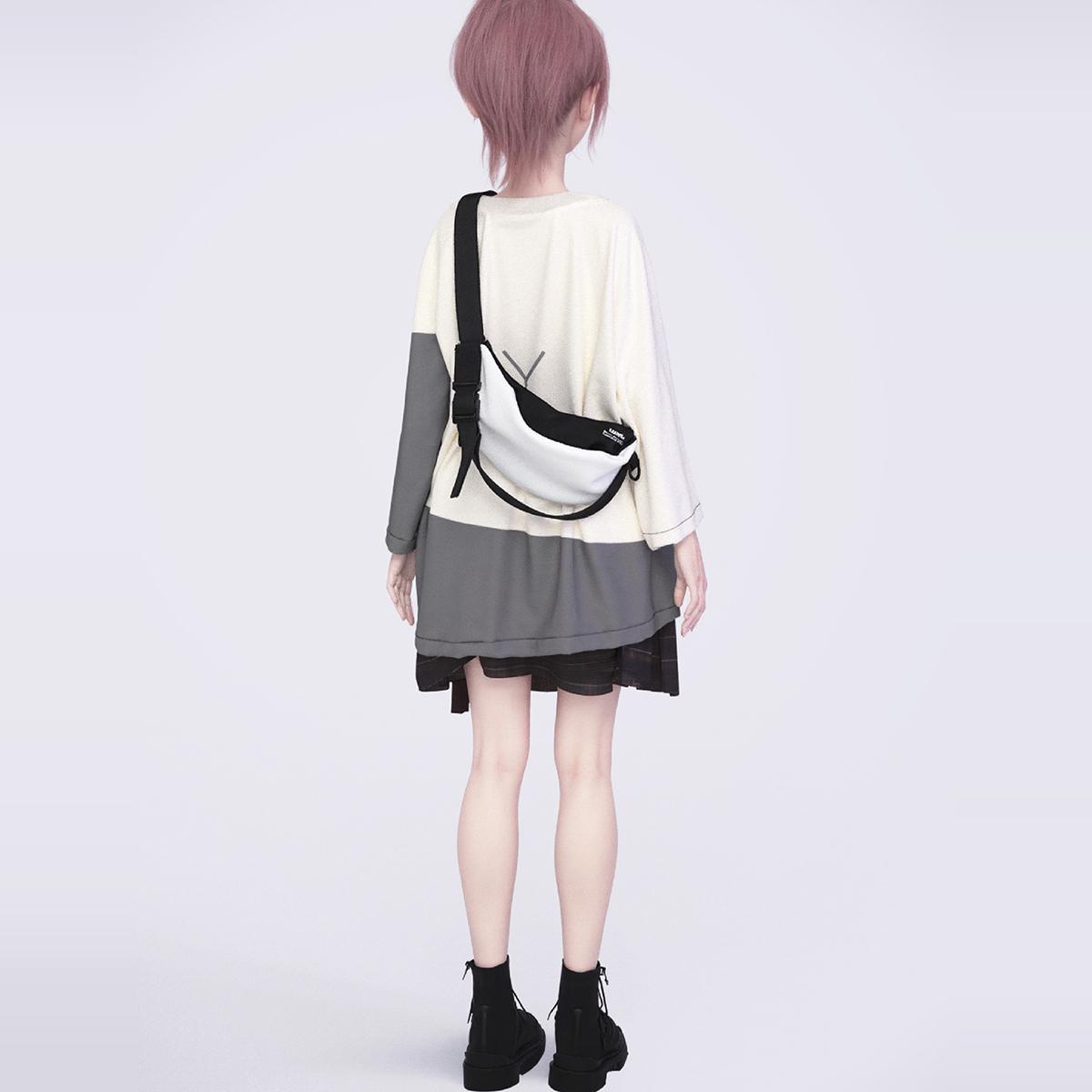 YONAIGA trendy brand ins sports backpack crossbody bag