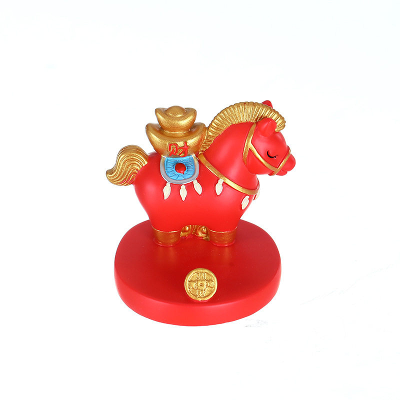 新款马上发财国潮马手机支架摆件马年吉祥物生肖桌面装饰创意,淘宝优惠券,粉丝福利购,淘宝优惠卷