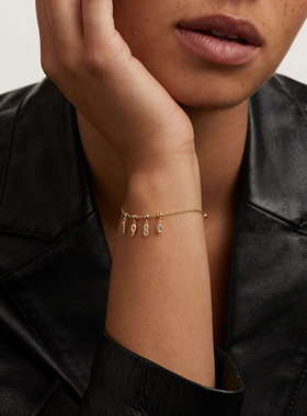 PDPAOLA女纯银日韩数字情侣手链