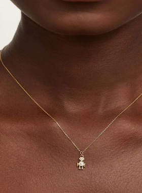 PDPAOLA纯银小机器项链生日礼物