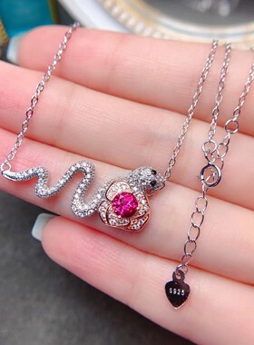 s925银链空托双色工艺女