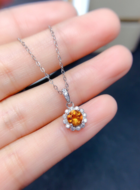 时尚风镀18k白金戒指吊坠