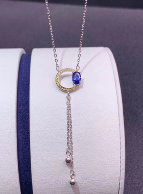 天然祖母绿蓝宝石镀18k银饰空托