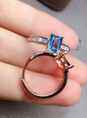 简约925纯银镀白金玫瑰金空托