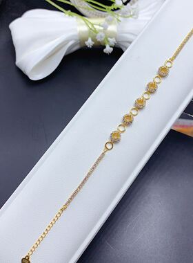 S925纯银手链4*4mm圆形