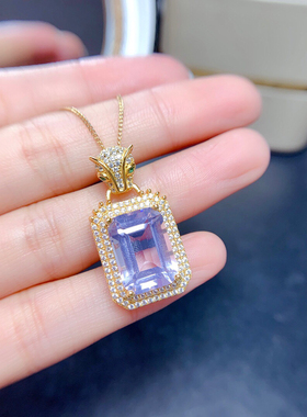 时尚风925银镀18k黄金色吊坠