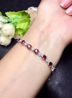 S925银 手链空托 圆5 银托白银玫瑰银  LM5006 免费代镶石