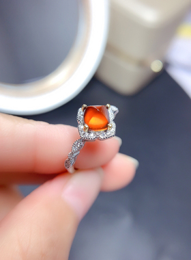 时尚纯银镀18K空托女戒糖塔