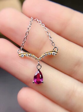 时尚风锁骨链纯银镀18k白金空托