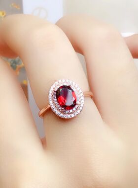 豪华款925纯银空托镀女戒18K