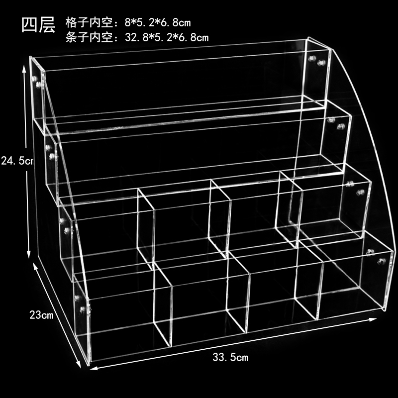 笔架亚克力笔展示架圆珠笔收纳盒本册架 书本架手账展示架陈列架 - 图2