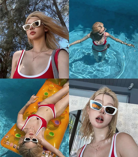 复古简约背心泳衣女高级感分体纯欲遮肚子显瘦比基尼小胸聚拢泳装