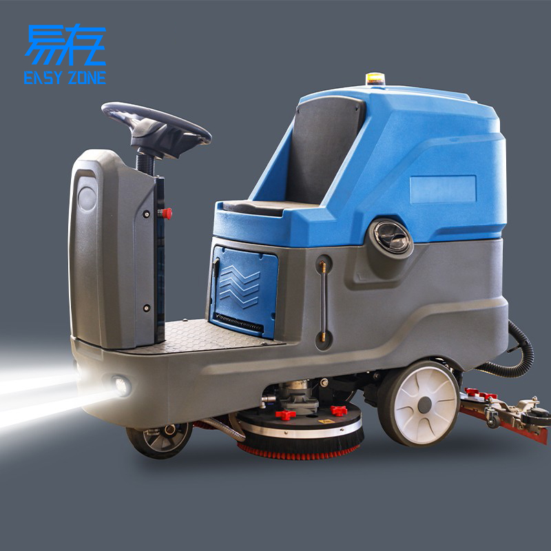 易存M7驾驶式双刷锂电款洗地机扫地机工厂车间商用手推式拖地机-图3